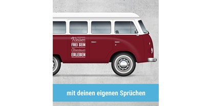 Anbieter - Fahrzeugbedarf - Mühlethal - ...ob alt oder neu, mit deinem Spruch - womodecor.ch - Camperbeschriftungen